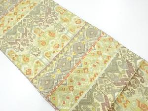 横段に抽象模様織出し名古屋帯